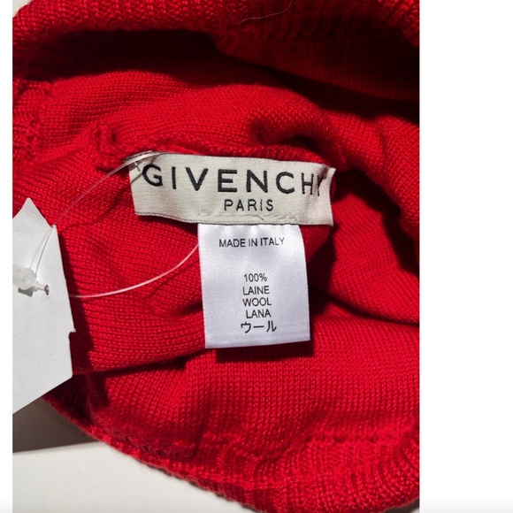 Givenchy Embroidered Logo Wool Beanie \'Red\' main image 9